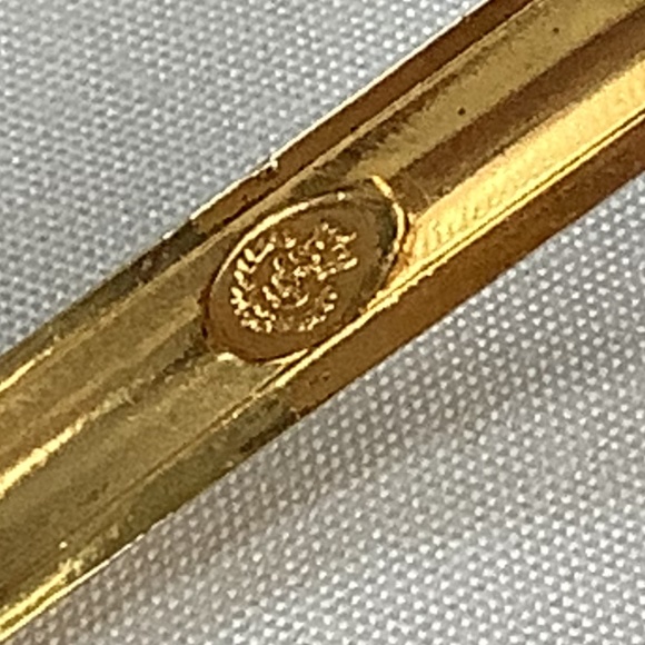 Womens Goldtone Crystal Hinge Bangle Set of 2 - Picture 7 of 13